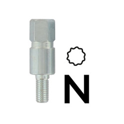 Insert renvoi d'angle 10 dents 6 mm pour Makita, Dolmar, Robin (N)