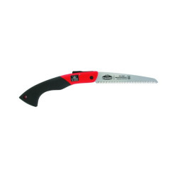 Scie pliante 18cm rouge/noir, lame droite