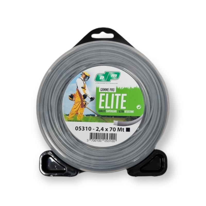 Fil nylon coque  2.4mm - carré - 70m