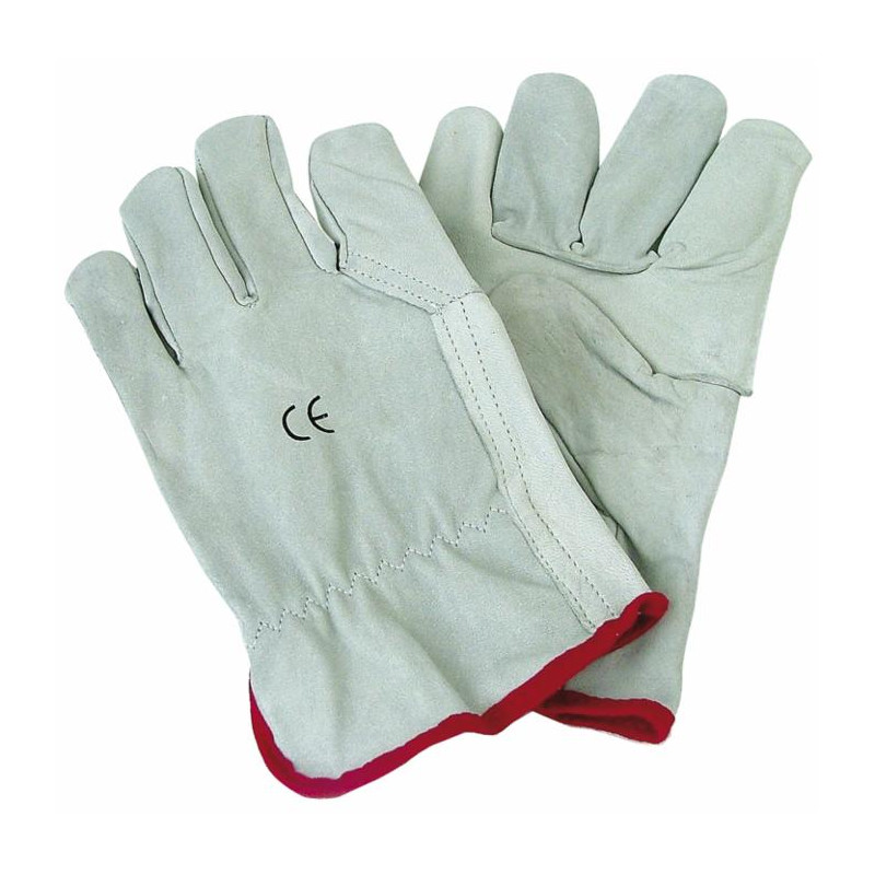Gants Manutention en croute de cuir avec élastique T9