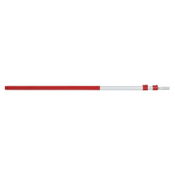 Perche télescopique 184-456cm, rouge/gris