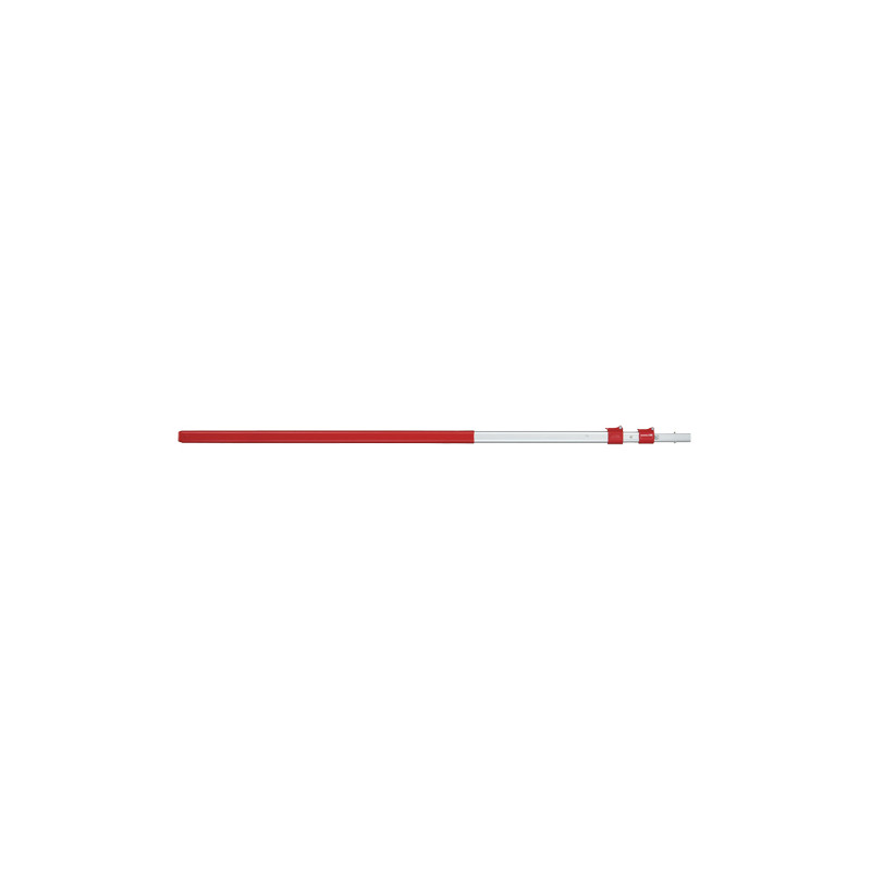 Perche télescopique 184-456cm, rouge/gris