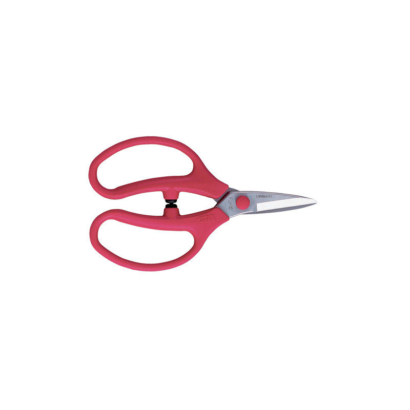 Sécateur floral 16cm, inox, rouge