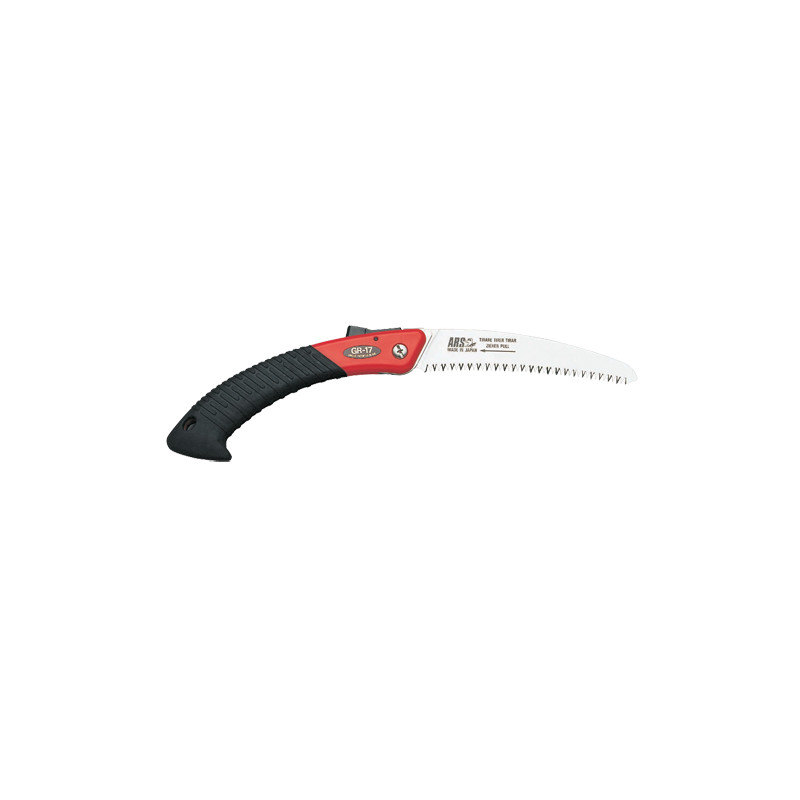 Scie pliante 38cm, incurvée, noir/rouge
