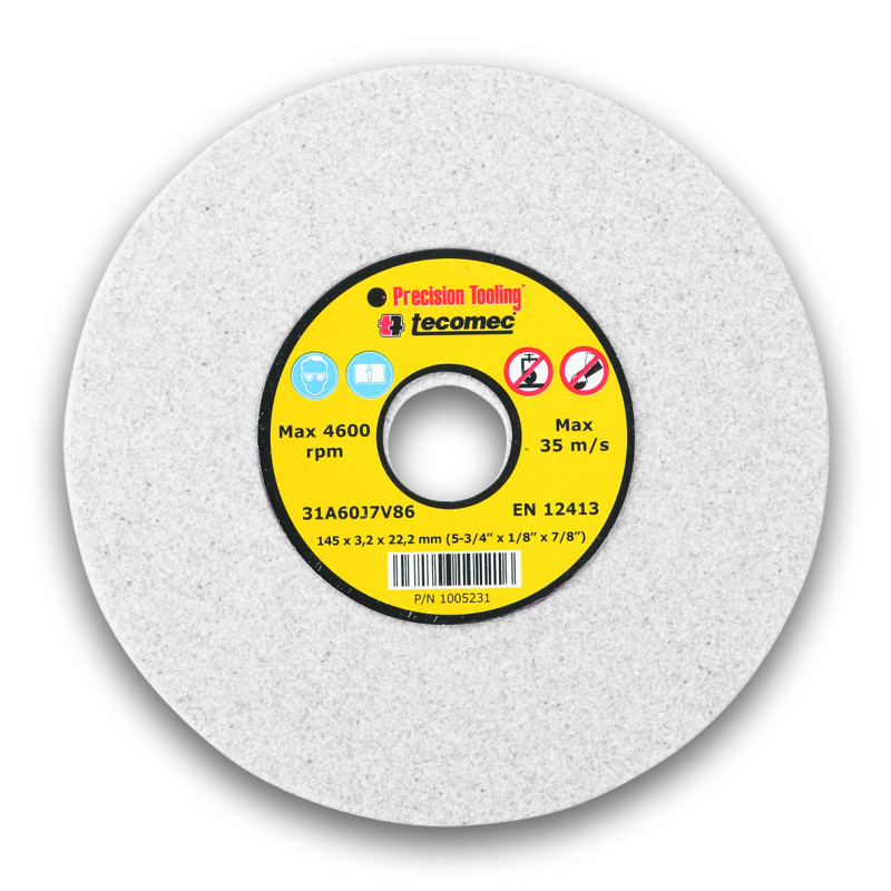 Meule d'affutage blanche anti-brulure (145x3.2x22.2)