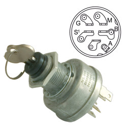 Contacteur à clef Adapt. John Deere AM101561, TCA15075, TCA22740