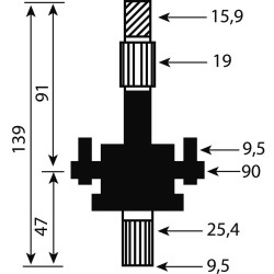 Palier adaptable a MTD 717-0900