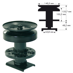 Palier de lame Roper 101477X, 532101477, 677A14