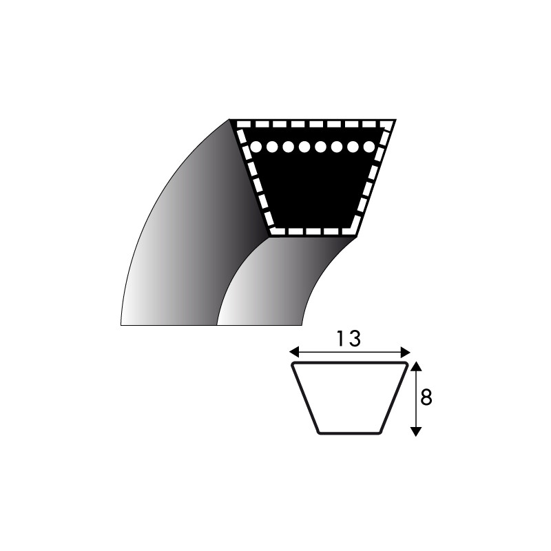 Courroie adapt. GGP rempl. 35061503/0 - 35061504/0 pour SD98