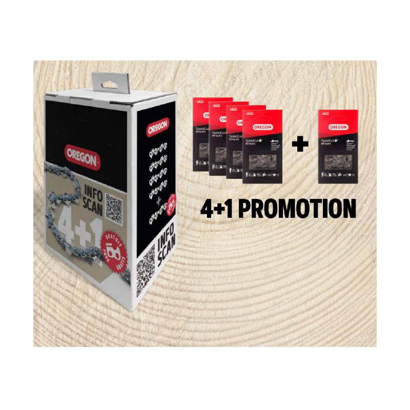 Chaine 73LPX Packs 4+1 pour Husqvarna 3/8 1,5 0.58 en 72E