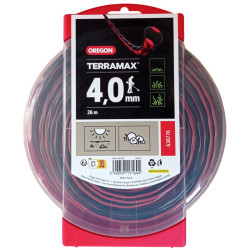 Fil Spirale Noir / Rouge Terramax - 4.00 mm x 26 m